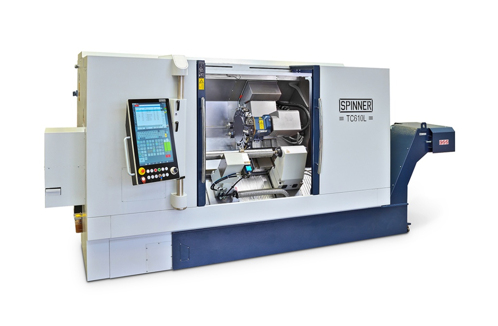 De TC610L is de nieuwe CNC-draaibank van Spinner. De machine is geschikt voor de bewerking van lange draaidelen.