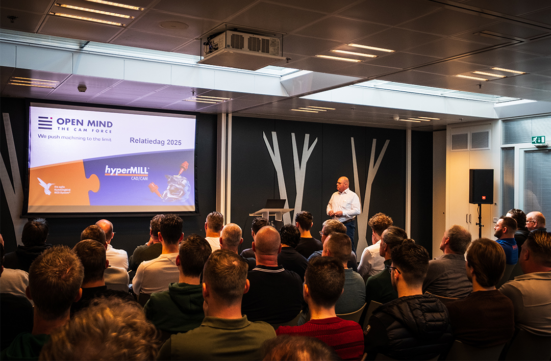 Open Mind presenteerde de nieuwste features van hyperMILL 2025 aan een volle zaal van geïnteresseerde vakgenoten