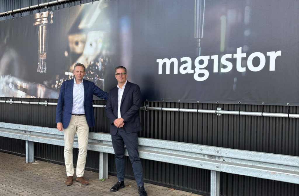 Managing director Frederik Tattersall (links) en sales manager Bas Ketelaars van Magistor: “De adviesfunctie is altijd al ons bestaansrecht geweest. Dat geldt nu nog meer dan voorheen. We leveren de beste tooling-oplossingen waarmee onze klanten maximaal kunnen presteren.”