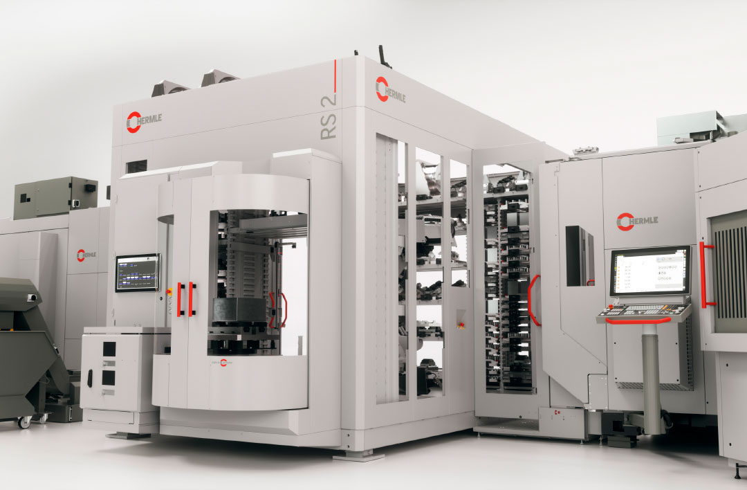 Hermle presenteert op TechniShow 2026 twee vijfassige bewerkingscentra en het RS 2 GEN2 robotsysteem.