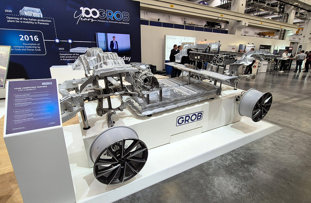 Grob is groot geworden met de productie van machines en productielijnen voor de automotive-industrie en ontwikkelt zich daarnaast sterk in productiesystemen voor e-mobility.